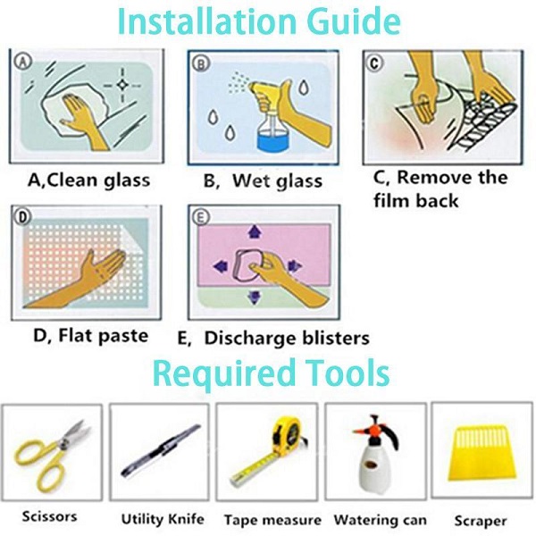 Wet application of window films