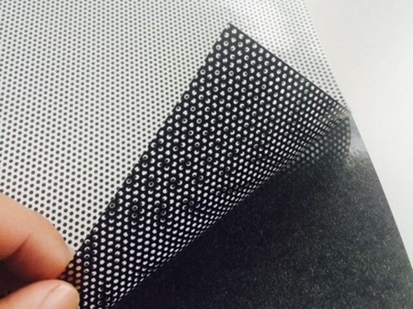 Perforated vinyl material