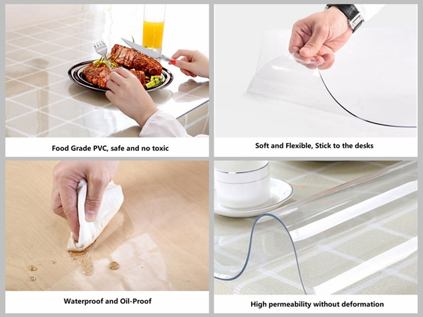 PVC Transparent Soft Glass Tablecloth