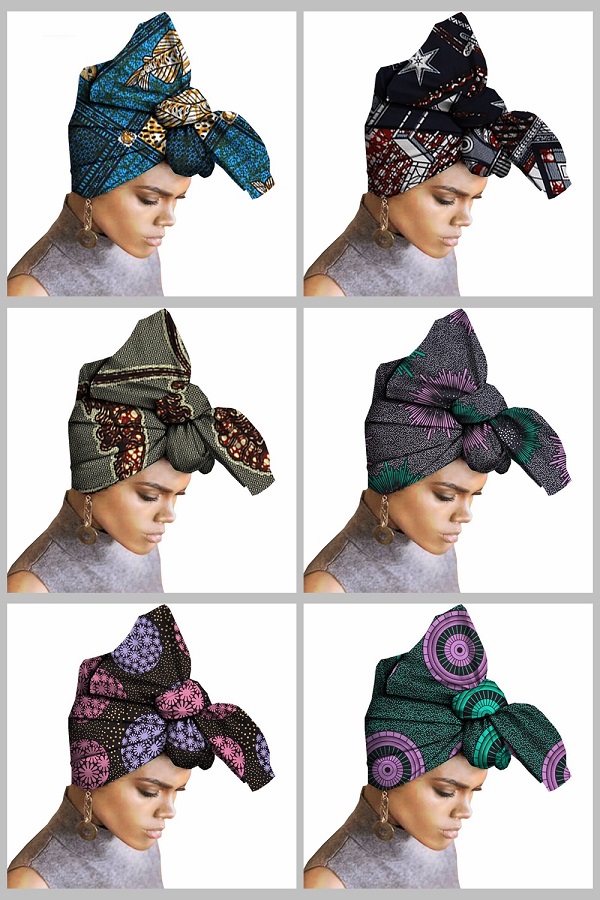 African Wax Print Headwrap