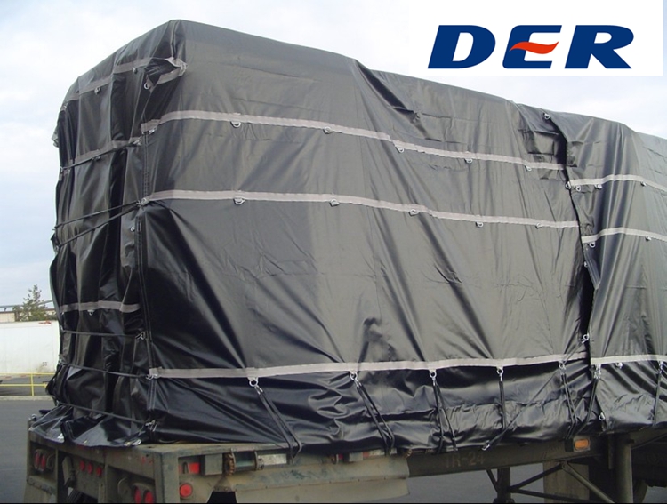 DERFLEX heavy duty trailer tarp for cargo protection