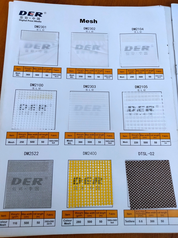 PVC lona malla de pancartas