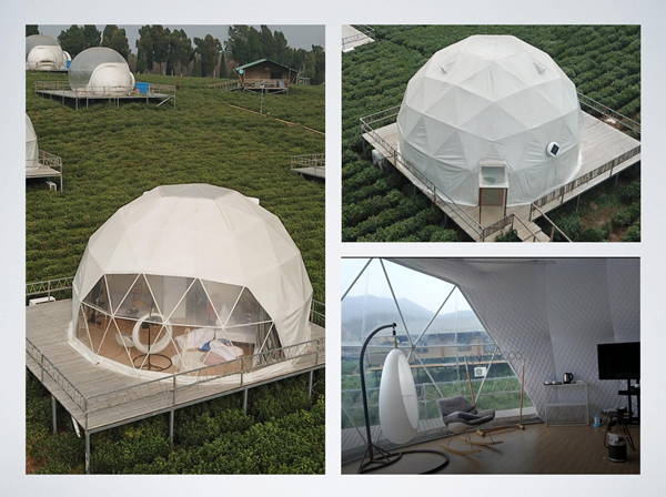 Lona PVC para hoteles de carpa domo