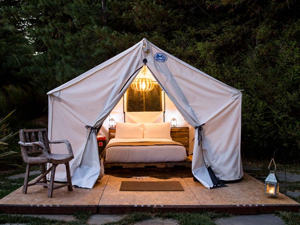 Lona impermeable para hoteles de glamping safari