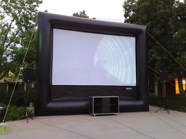 Lona de PVC resistente para pantalla de cine inflable
