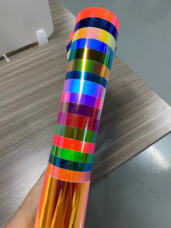 Cromo holográfico,Brillo holográfico de arcoíris,Vinilo arcoíris holográfico,vinilo de color 