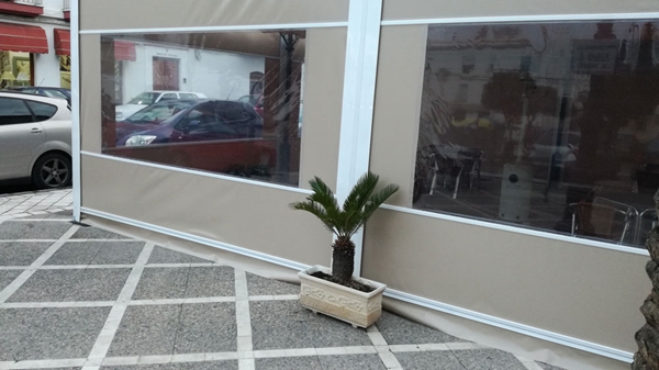 Lona de PVC transparente para toldos contravientos