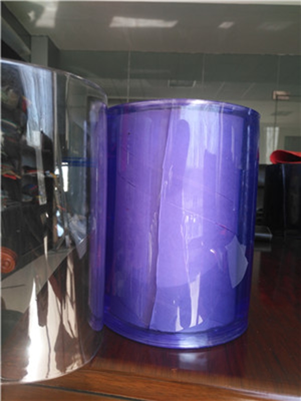 PVC CORTINA DE PUERTA BLANDA ESTRIADA ANTIADHESION TRANSPARENTE