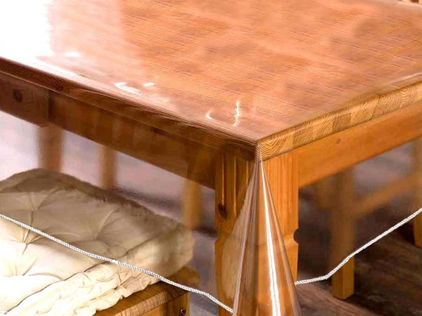 Mantel transparente de PVC para mesa