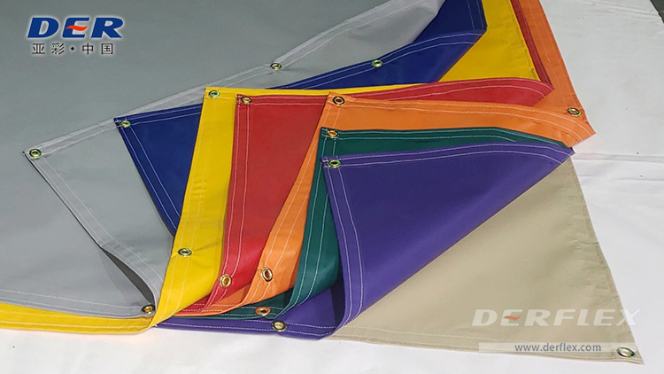 DERFLEX 18 oz vinyl tarps and PVC coated polyester tarp product display