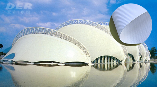 Technical textiles for architecture and membrane structures including canopies, tensile roofs, and walkway covers