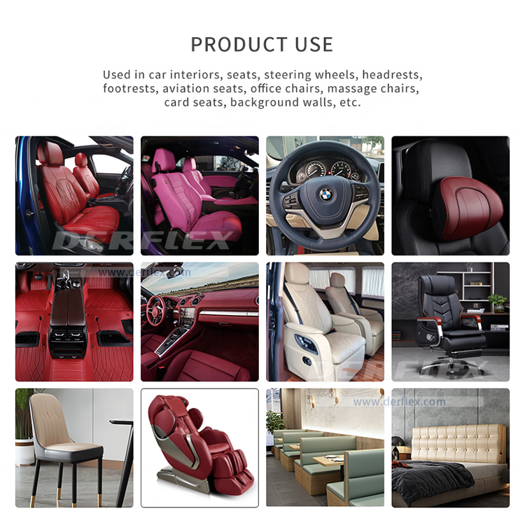 OEM automotive leather material, synthetic leather manufacturer, polyurethane leather roll supplie