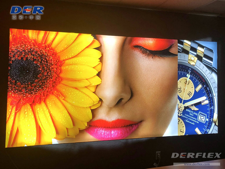 backlit fabric, backlit fabric manufacturer, lightbox fabric supplier, SEG fabric, printable backlit fabric, backlit textile, dye sublimation backlit fabric, LED light box fabric, backlit banner material, custom backlit fabric supplier, DERFLEX backlit fabric