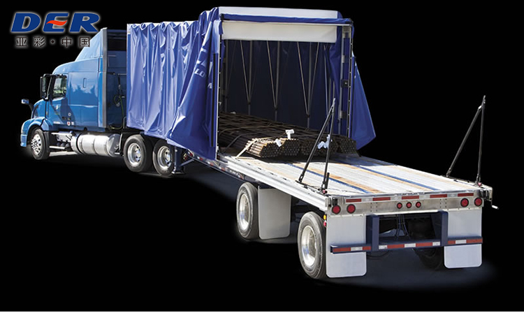 sliding truck tarp system, trailer sliding tarp system, PVC sliding tarp, heavy duty sliding tarp, OEM tarp system, truck tarp manufacturer, retractable tarp system, roll off tarp system, side curtain tarp system