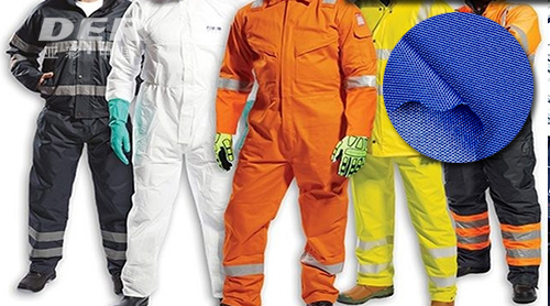 Industrial protection textiles for curtains, partitions, barriers, and workshop separation applications