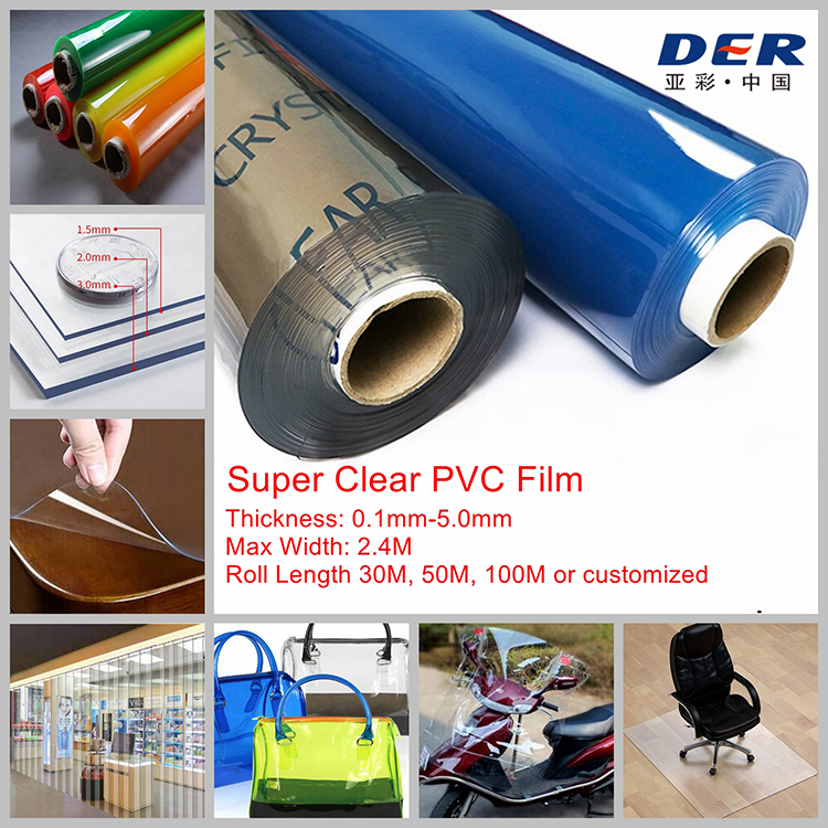 super clear PVC sheet, B1 flame retardant PVC film, thick PVC clear film, OEM PVC film manufacturer
