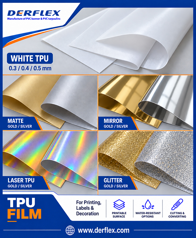 DERFLEX TPU film roll material for decorative printing and converting