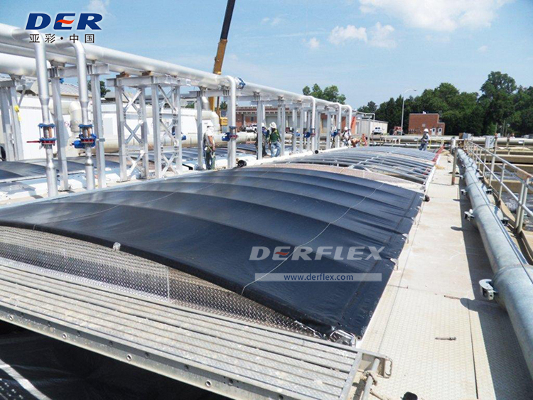 Wastewater tank cover membrane by DERFLEX