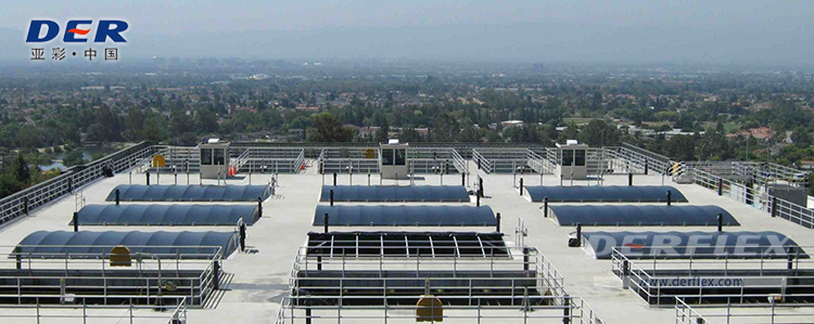 Wastewater treatment tank membrane cover application