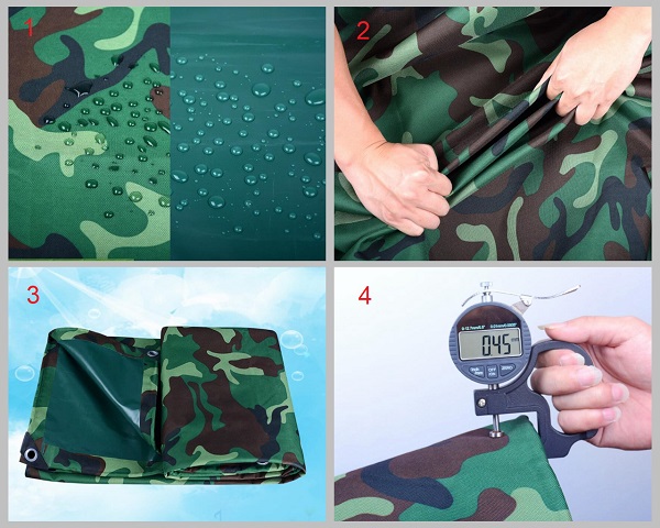 Waterproof Camouflage PVC Tarpaulin
