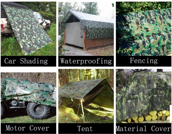 Camouflage Tarpaulin for Outdoor & Military Use