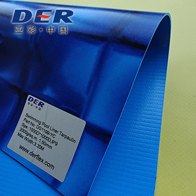 DERFLEX blue PVC tarpaulin product sample for bulk tenders