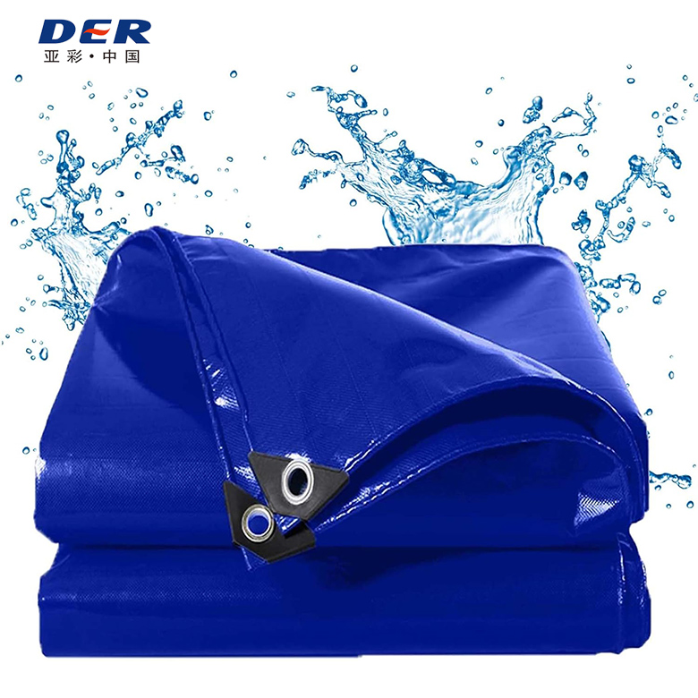 Waterproof PVC tarp with reinforced grommets